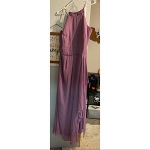 David's Bridal High Neck Chiffon Dress